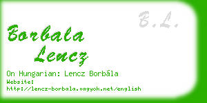 borbala lencz business card